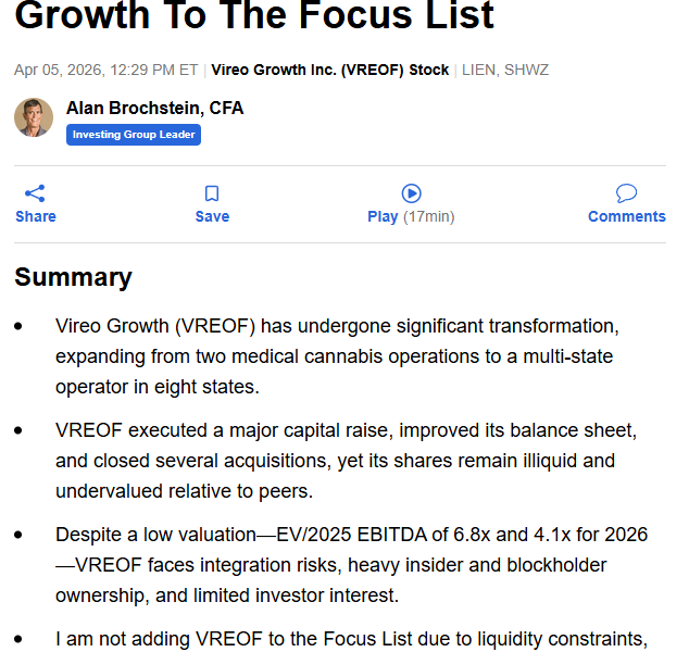 Few Care About This Large Cannabis Operator – New Cannabis Ventures